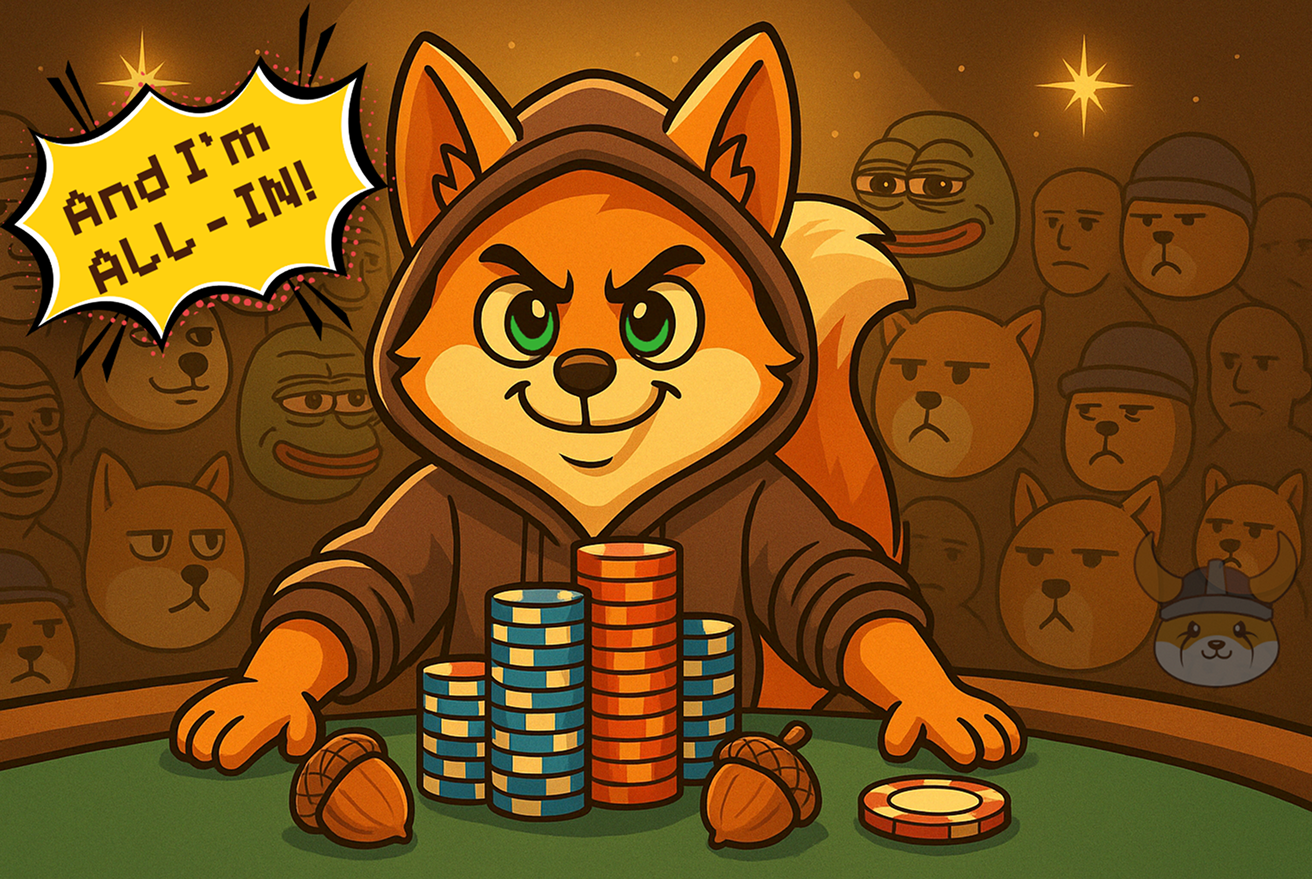 Fox playing poker